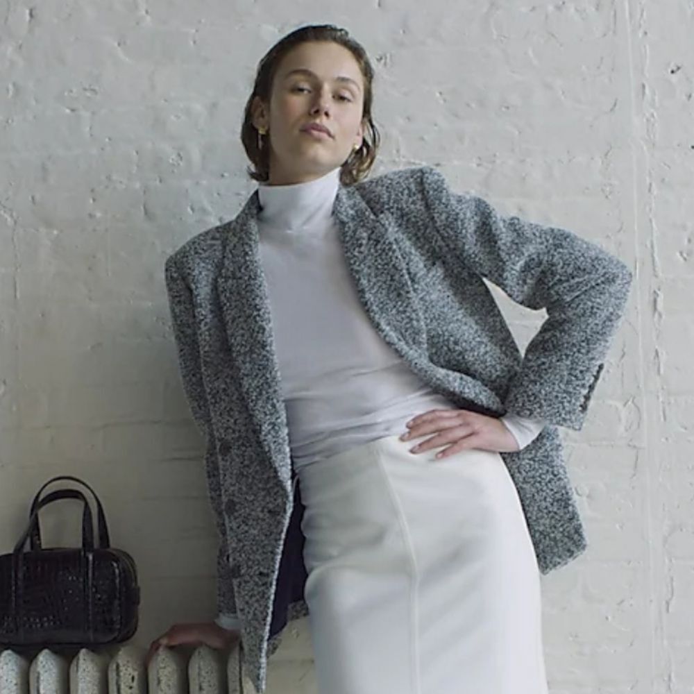 J.Crew Relaxed double-breasted blazer in Italian flecked herringbone size 4 - Picture 5 of 16